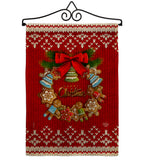 Gingerbread Wreath - Christmas Winter Vertical Impressions Decorative Flags HG192249 Made In USA