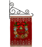Gingerbread Wreath - Christmas Winter Vertical Impressions Decorative Flags HG192249 Made In USA
