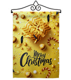 Golden Christmas - Christmas Winter Vertical Impressions Decorative Flags HG192250 Made In USA