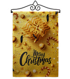 Golden Christmas - Christmas Winter Vertical Impressions Decorative Flags HG192250 Made In USA
