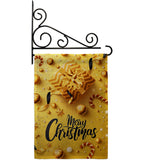 Golden Christmas - Christmas Winter Vertical Impressions Decorative Flags HG192250 Made In USA