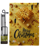 Golden Christmas - Christmas Winter Vertical Impressions Decorative Flags HG192250 Made In USA