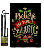 Believe The Magic - Christmas Winter Vertical Impressions Decorative Flags HG192359 Made In USA