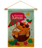 Summer Gingerbread - Fun In The Sun Summer Vertical Impressions Decorative Flags HG120061 Made In USA