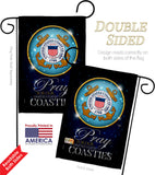 Pray United States Coasties - Military Americana Vertical Impressions Decorative Flags HG120067 Made In USA