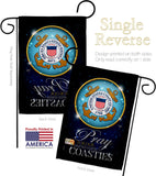 Pray United States Coasties - Military Americana Vertical Impressions Decorative Flags HG120067 Made In USA