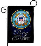 Pray United States Coasties - Military Americana Vertical Impressions Decorative Flags HG120067 Made In USA