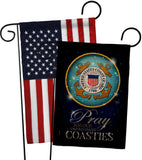 Pray United States Coasties - Military Americana Vertical Impressions Decorative Flags HG120067 Made In USA