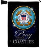 Pray United States Coasties - Military Americana Vertical Impressions Decorative Flags HG120067 Made In USA