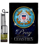 Pray United States Coasties - Military Americana Vertical Impressions Decorative Flags HG120067 Made In USA