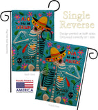 Dia de Muetos Fun - Halloween Fall Vertical Impressions Decorative Flags HG120072 Made In USA