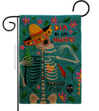 Dia de Muetos Fun - Halloween Fall Vertical Impressions Decorative Flags HG120072 Made In USA