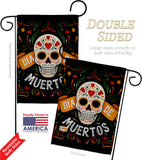 Dia de Muetos Skull - Halloween Fall Vertical Impressions Decorative Flags HG120073 Made In USA