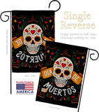 Dia de Muetos Skull - Halloween Fall Vertical Impressions Decorative Flags HG120073 Made In USA