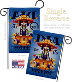 Día de Muertos Dog - Halloween Fall Vertical Impressions Decorative Flags HG130352 Made In USA