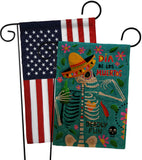 Dia de Muetos Fun - Halloween Fall Vertical Impressions Decorative Flags HG120072 Made In USA