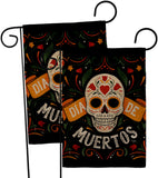 Dia de Muetos Skull - Halloween Fall Vertical Impressions Decorative Flags HG120073 Made In USA