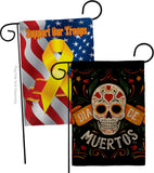 Dia de Muetos Skull - Halloween Fall Vertical Impressions Decorative Flags HG120073 Made In USA