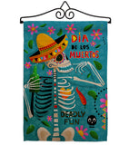 Dia de Muetos Fun - Halloween Fall Vertical Impressions Decorative Flags HG120072 Made In USA