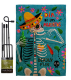 Dia de Muetos Fun - Halloween Fall Vertical Impressions Decorative Flags HG120072 Made In USA