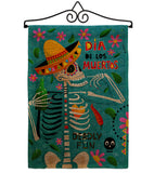 Dia de Muetos Fun - Halloween Fall Vertical Impressions Decorative Flags HG120072 Made In USA