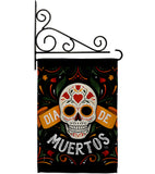 Dia de Muetos Skull - Halloween Fall Vertical Impressions Decorative Flags HG120073 Made In USA