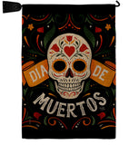 Dia de Muetos Skull - Halloween Fall Vertical Impressions Decorative Flags HG120073 Made In USA