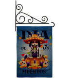 Día de Muertos Dog - Halloween Fall Vertical Impressions Decorative Flags HG130352 Made In USA