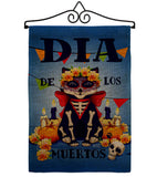 Día de Muertos Cat - Halloween Fall Vertical Impressions Decorative Flags HG130353 Made In USA