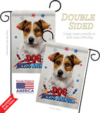 Patriotic Russell Terrier - Pets Nature Vertical Impressions Decorative Flags HG120103 Made In USA