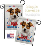 Patriotic Russell Terrier - Pets Nature Vertical Impressions Decorative Flags HG120103 Made In USA