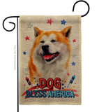 Patriotic Akita - Pets Nature Vertical Impressions Decorative Flags HG120105 Made In USA