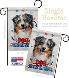 Patriotic Australian Shepherd - Pets Nature Vertical Impressions Decorative Flags HG120112 Made In USA