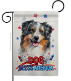 Patriotic Australian Shepherd - Pets Nature Vertical Impressions Decorative Flags HG120112 Made In USA