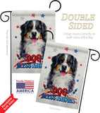 Patriotic Bernese Mountain - Pets Nature Vertical Impressions Decorative Flags HG120117 Made In USA