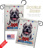 Patriotic Black Pitbull - Pets Nature Vertical Impressions Decorative Flags HG120118 Made In USA