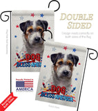 Patriotic Black Jack Russell - Pets Nature Vertical Impressions Decorative Flags HG120121 Made In USA