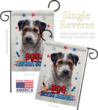 Patriotic Black Jack Russell - Pets Nature Vertical Impressions Decorative Flags HG120121 Made In USA