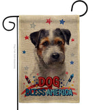 Patriotic Black Jack Russell - Pets Nature Vertical Impressions Decorative Flags HG120121 Made In USA