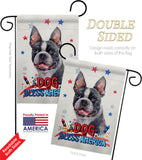 Patriotic Boston Terrier - Pets Nature Vertical Impressions Decorative Flags HG120123 Made In USA