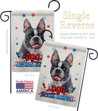 Patriotic Boston Terrier - Pets Nature Vertical Impressions Decorative Flags HG120123 Made In USA