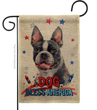 Patriotic Boston Terrier - Pets Nature Vertical Impressions Decorative Flags HG120123 Made In USA