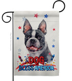 Patriotic Boston Terrier - Pets Nature Vertical Impressions Decorative Flags HG120123 Made In USA