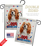 Patriotic Cavalier King Spaniel - Pets Nature Vertical Impressions Decorative Flags HG120128 Made In USA