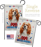 Patriotic Cavalier King Spaniel - Pets Nature Vertical Impressions Decorative Flags HG120128 Made In USA