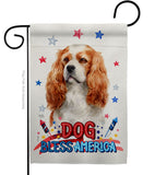 Patriotic Cavalier King Spaniel - Pets Nature Vertical Impressions Decorative Flags HG120128 Made In USA