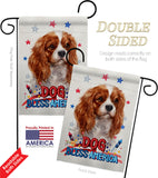 Patriotic Charles Spaniel - Pets Nature Vertical Impressions Decorative Flags HG120129 Made In USA