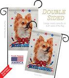 Patriotic Brown Chihuahua - Pets Nature Vertical Impressions Decorative Flags HG120130 Made In USA