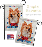 Patriotic Brown Chihuahua - Pets Nature Vertical Impressions Decorative Flags HG120130 Made In USA