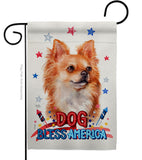 Patriotic Brown Chihuahua - Pets Nature Vertical Impressions Decorative Flags HG120130 Made In USA